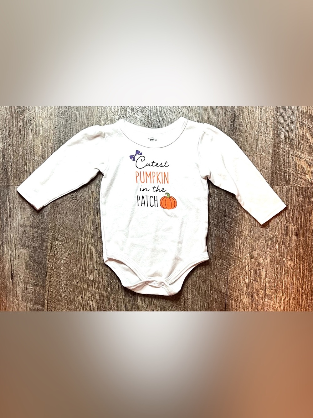 Little Treasure Baby Girl 6-9M Cutest Pumpkin Fall Bodysuit